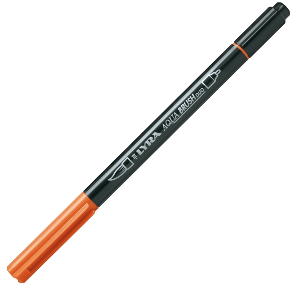 Pennarello A Punte Lyra Aqua Brush Duo Arancio