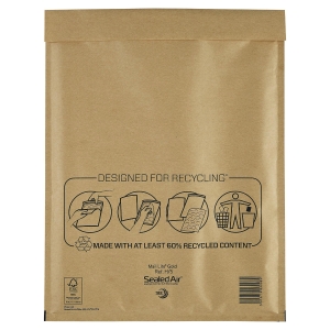 MAIL LITE GOLD POSTAL BAGS H5 270X360MM BOX OF 50