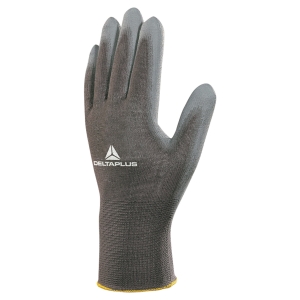 PAIR PU COATED GLOVES BLACK/GREY S9