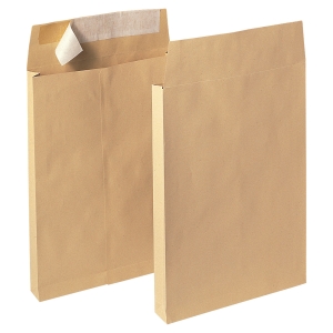 LYRECO MANILLA B4 PEEL AND SEAL GUSSET ENVELOPES 120GSM - BOX OF 100