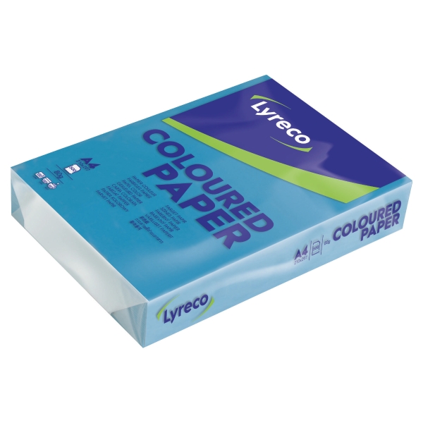 LYRECO INTENSE BLUE A4 PAPER 80GSM - PACK OF 1 REAM (500 SHEETS)