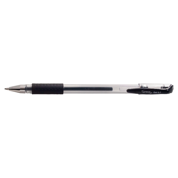 LYRECO GEL INK STICK PEN BLACK BOX OF 12