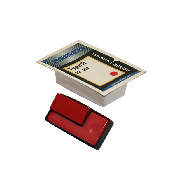 Reiner B6 refill Color Box numbering stamp type 2 red