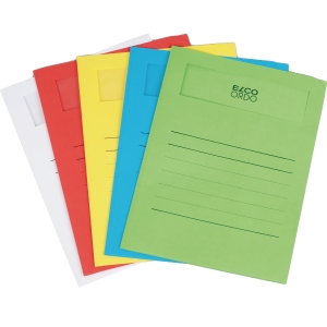 Elco 420520 Ordo Volumino L-mapjes met venster assorti - doos van 50