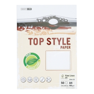 PK50 TOP STYLE LAID PAP 90G WH