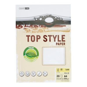 PK20 TOP STYLE LAID PAP 220G WH