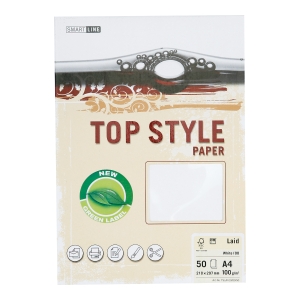 PK50 TOP STYLE LINEN PAP 100G WH