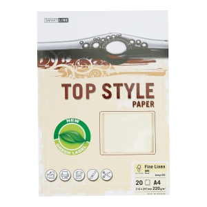 PK50 TOP STYLE LINEN PAP 250G WH