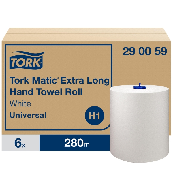 Tork Matic H1 White 1 Ply Universal Extra Long Hand Towel Roll 280M ...