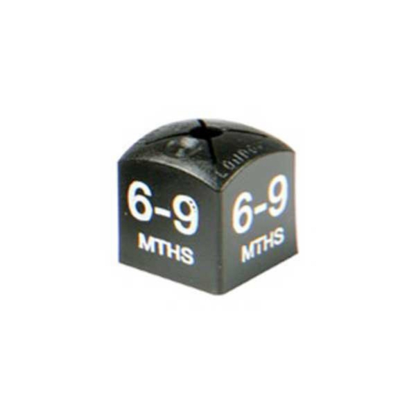 Minicube 6-9 Mths White / Black Barnardos Pk50