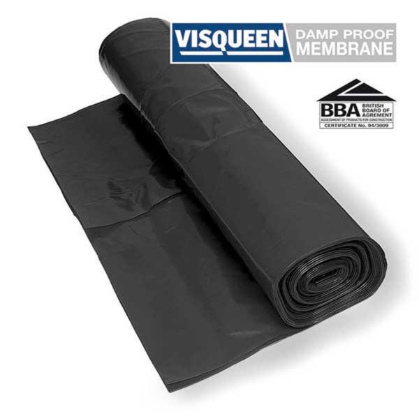 Visqueen Damp Proof Membrane 1000 Gauge 250 Micron Black