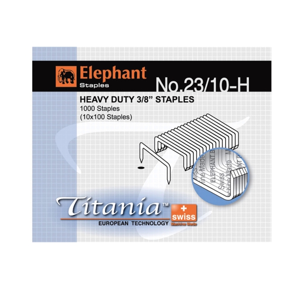 ELEPHANT Titania 23/10-H Staples - Box of 1000