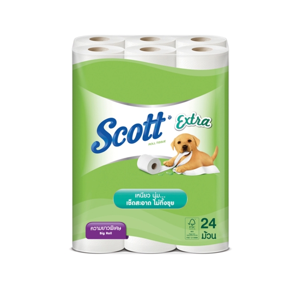 SCOTT Extra Big Toilet Paper Rolls 23 m - Pack of 24