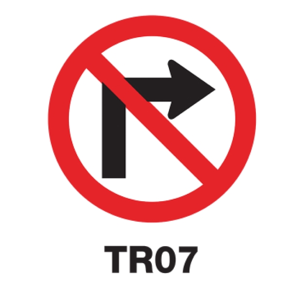 TR07 REGULATORY SIGN ALUMINIUM 45 CENTIMETRES