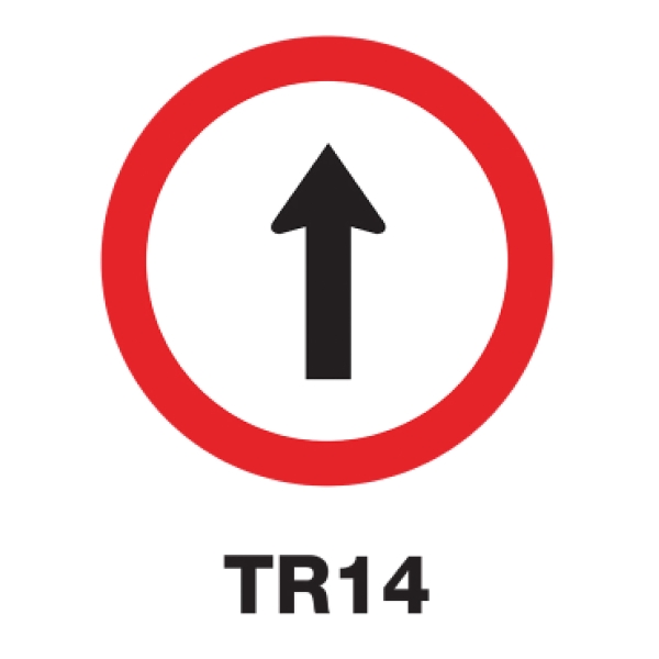 TR14 REGULATORY SIGN ALUMINIUM 60 CENTIMETRES