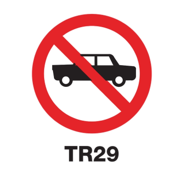 TR29 REGULATORY SIGN ALUMINIUM 60 CENTIMETRES