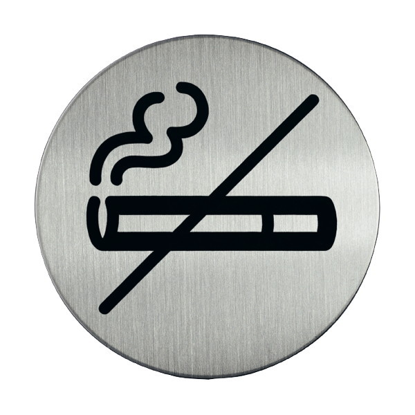 Durable Pictogramm Rauchen Verboten, D: 83 mm, Edelstahl