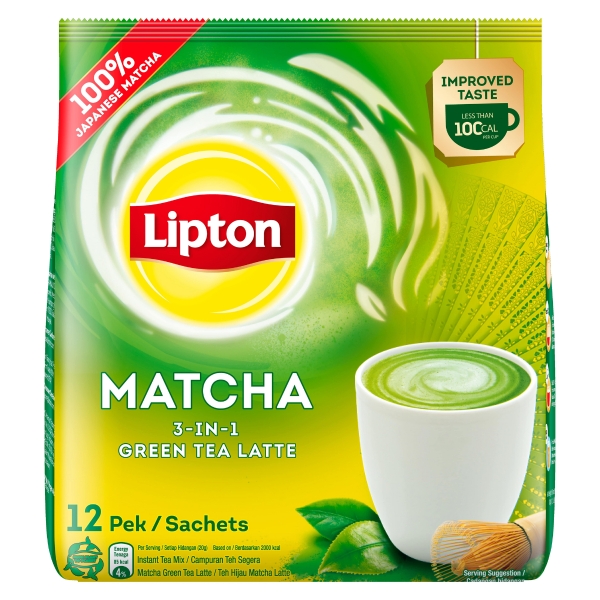 Lipton 3 In1 Green Tea Latte Matcha Pack of 12