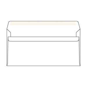 Obálky samolepicí bílé DL (110 x 220 mm), 1000 ks/balení