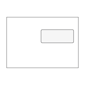 Obálky samolepicí bílé C5 (162 x 229 mm), okno vpravo nahoře, 50 kusů/balení