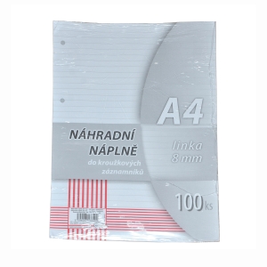 Náplň do karisbloku A4 - 100 listů, linkované