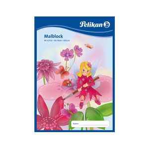 Malířský blok Pelikan  A4/100 listů, 70 g/m², lepený, čistý, mix motivů