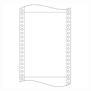 Krpa Computer-Endlospapier, 54 g/m², 24 × 30,5 cm, 2-fach