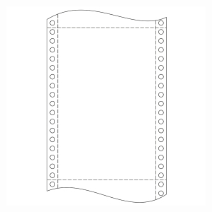 Krpa Computer-Endlospapier, 54 g/m², 24 × 30,5 cm, 4-fach, 500 Blatt