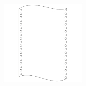 Krpa Computer-Endlospapier, 60 g/m², 25 × 30,5 cm, 1-fach