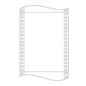 Krpa Computer-Endlospapier, 54 g/m², 25 × 30,5 cm, 2-fach