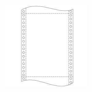 Krpa Computer-Endlospapier, 54 g/m², 25 × 30,5 cm, 3-fach