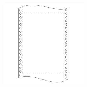 Krpa Computer-Endlospapier, 54 g/m², 25 × 30,5 cm, 4-fach