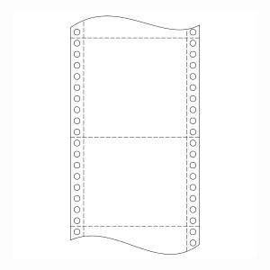 Krpa Computer-Endlospapier, 54 g/m², 24 × 15,2 cm, 2-fach