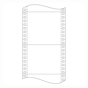 Krpa Computer-Endlospapier, 54 g/m², 24 × 15,2 cm, 3-fach