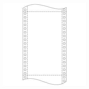 Krpa Computer-Endlospapier, 54 g/m², 21 × 30,5 cm, 2-fach