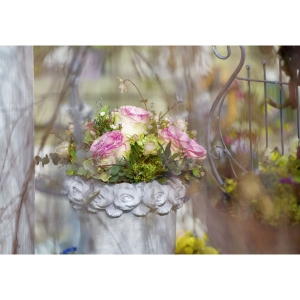 Doppelkarte Art Bula, 122x175 mm, Blumen, Blanko