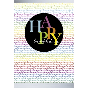 Doppelkarte ABC 45955, 117x173 mm, englisch, Geburtstag