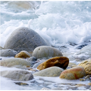 Doppelkarte Art Bula 1070, 122x122 mm, Steine, Blanko, Packung à 5 Stück