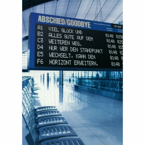 Doppelkarte ABC 36804, Abschied, 214x307 mm, deutsch/englisch