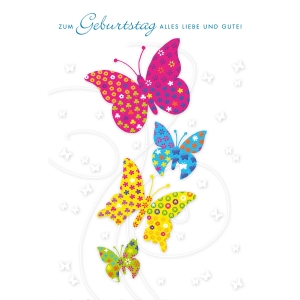 Geburtstagkarte ABC, auf deutsch, 117x173 mm