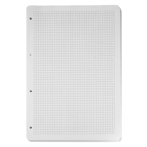 Paper A4, 4mm squared, 4-hole, with margin, pack of 100