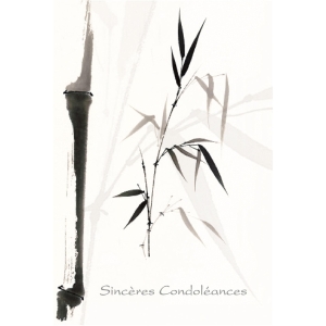 Doppelkarte ABC 34999, Trauer, 117x173 mm, französisch