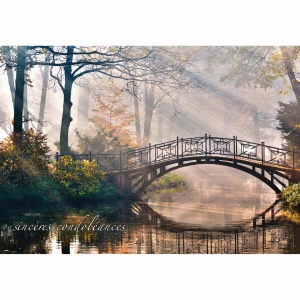 Doppelkarte Naturverlag 383F, Trauer 175x122 mm, französisch