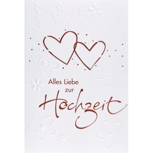 Doppelkarte ABC 44780, Hochzeit, 117x173 mm, deutsch