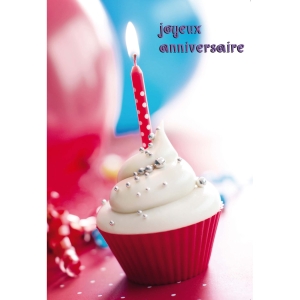 Doppelkarte Naturverlag 323N, Geburtstag, 122x175 mm, französisch