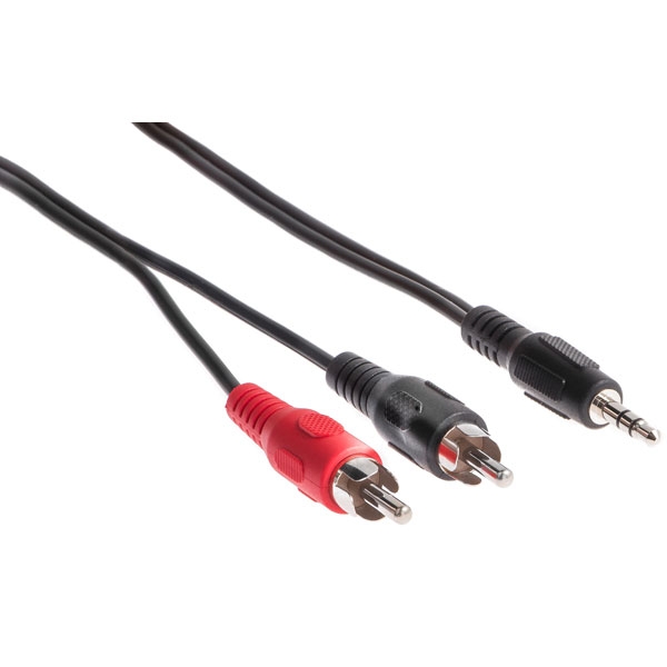 Stereo Cable 3.5-Cinch LINK2GO, SC2113KBB, male/male, 2.0m