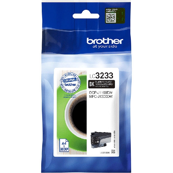 Ink cartridge BROTHER LC-3233BK, 3000 pages, black
