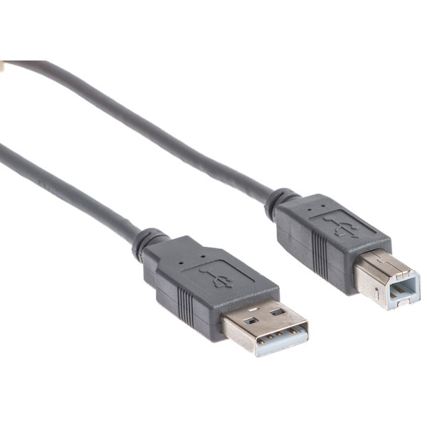 USB 2.0 Cable LINK2GO US2213LLP, A-B, male / male, 2.5m