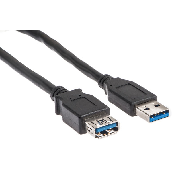 Câble USB 3.0 A-A de haute qualité, LINK2GO US3111KBB, mâle/femelle, 2 mètres