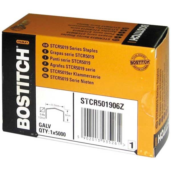 Stanley Bostitch Agrafes Robuste B310HDS / 00540 – 1/2" Longueur, Lot 2000 Agrafes (2x1000)